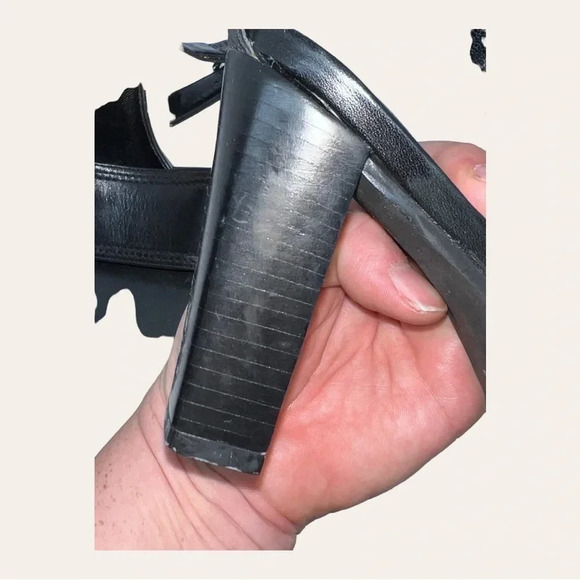 Women’s ALDO SQUARE HEEL‎ OPEN TOES HEELS SIZE 36(US 6) BLACK IN COLOR STRAPPY - Picture 14 of 16